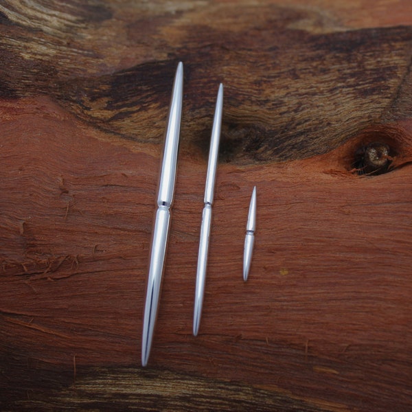 Silver Tusk, Round Solid Tusk, Septum Piercing Tribal Jewelry Silver Horn Spike Tusk Nose Pincher Body Jewelry Nose Tusk SIZE (1mm to 15 mm)