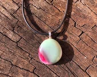 Pendant 14 Pale Green and Pink