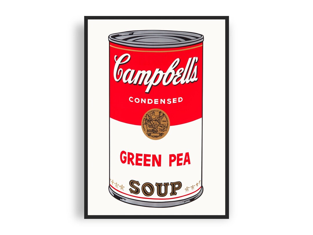 Andy Warhol Campbell's Green Pea Soup Giclee Print Etsy