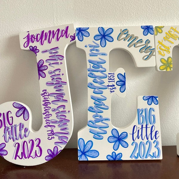 Big Little Custom Letter / Big Little Custom Sorority Gift