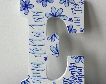 Custom Sorority Letter Decor | Big Little Gift, Sisterhood, University Name | Hand-painted & Customizable