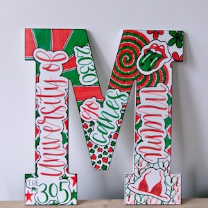Custom College Wooden Letter (13 inch) | Custom Dorm Decor | Graduation Gift | Hand-painted & Customizable