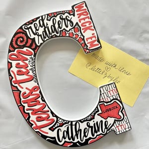 Custom Hand-Painted Wooden College Letter | Dorm Decor, Graduation Gift | Hand-painted & Customizable