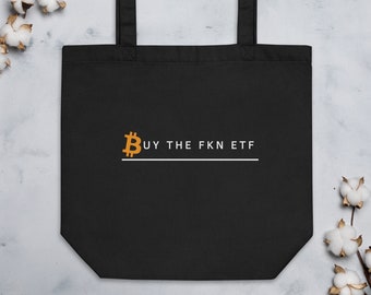 Bitcoin ETF Bio-Stoffbeutel Bitcoin ETF Investor | Bitcoin-Investor | Krypto Beutel | Unisex-Tote | Bitcoin Liebe | Finanz Einkaufsbeutel