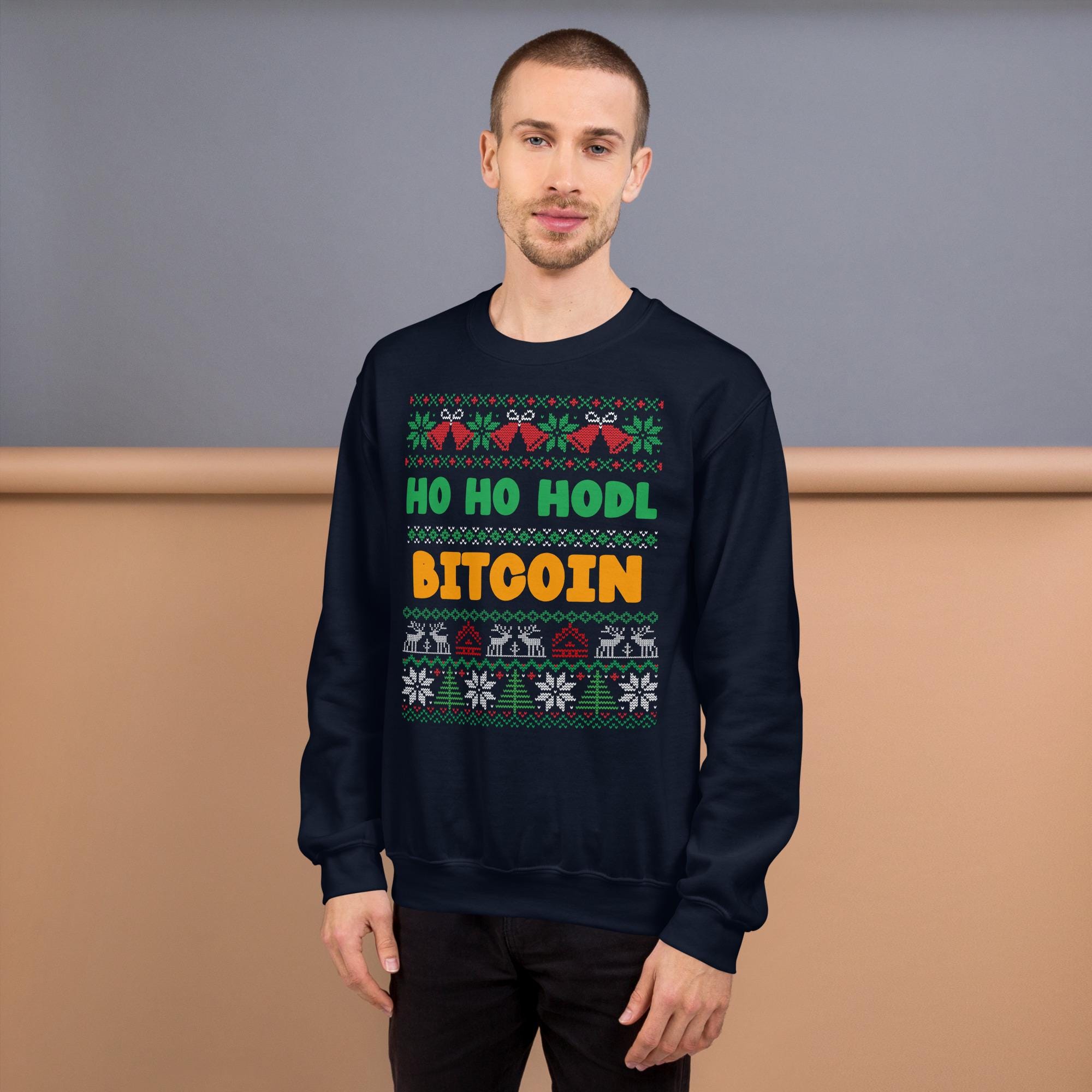 BITCOIN Christmas Sweater | Crypto Unisex Sweater | HODL BTC Sweater |  X-mas Sweater | Christmas Sweater | Crypto Christmas Gift - Etsy Canada