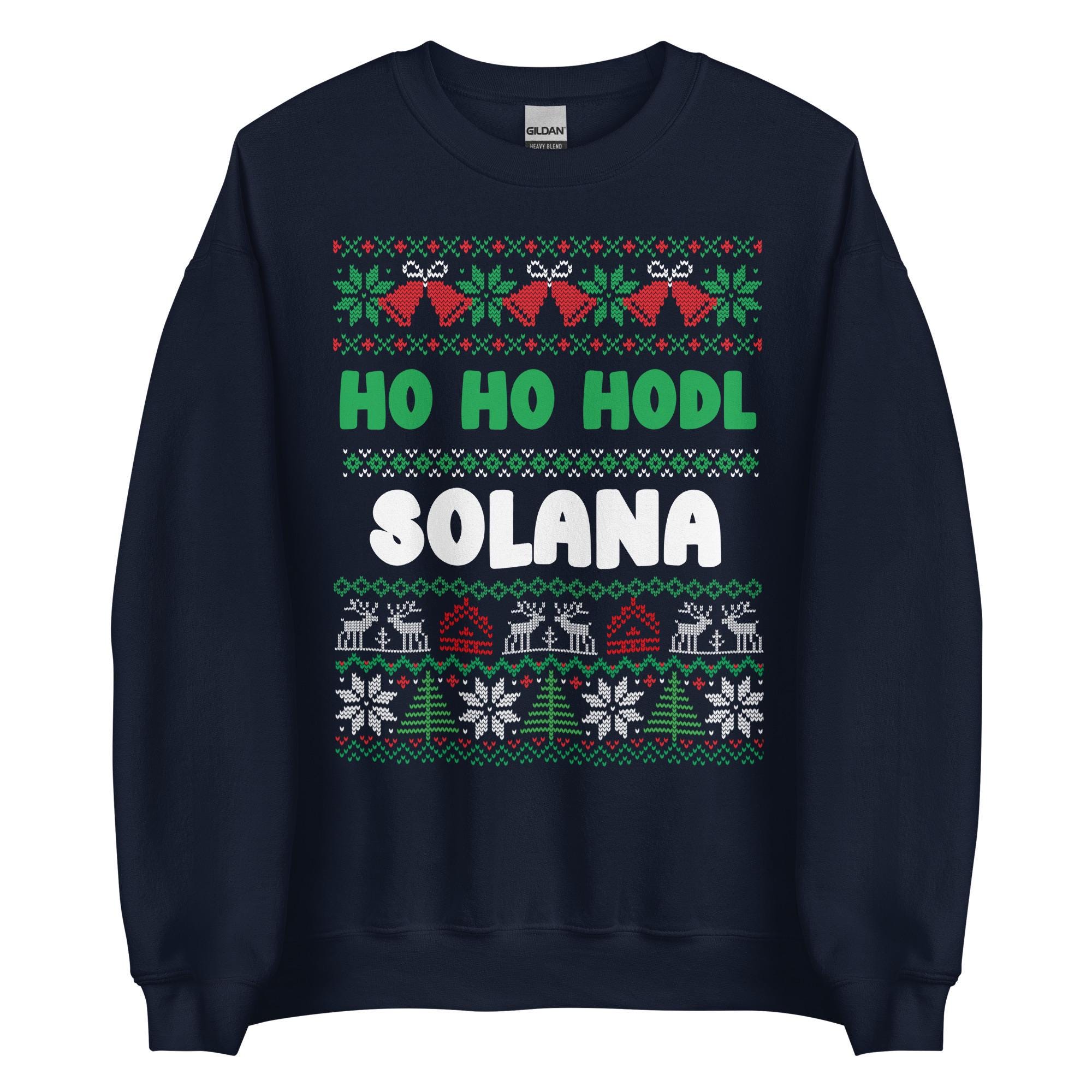 XMAS SOLANA Christmas Sweater | Crypto Unisex Sweater | Hold SOL Sweater |  X-mas Sweater | Christmas Sweater | Crypto Christmas Gift - Etsy