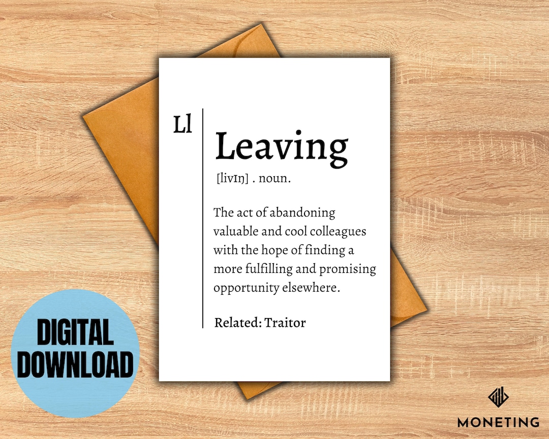 Printable Farewell Card Fun Coworker - Il 1080xN.5496734474 Mzvb 