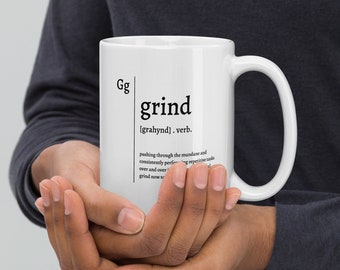 Definition of Grind Motivational Mug - Brew Your Success!