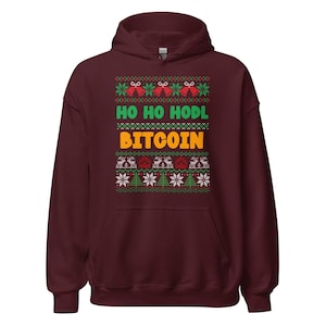 BITCOIN julluvtröja | Kryptoluvtröja unisex | HODL BTC-tröja | Jultröja | Jultröja | Kryptojulklapp
