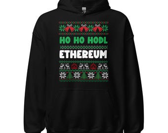 Ethereum Christmas Hoodie | Crypto Christmas Sweater | ETH XMAS Hoodie | Crypto Christmas Gift | Crypto Meme Gift