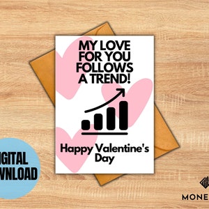 Biglietto di San Valentino stampabile Lovetrend, Meme finanziario San Valentino, per donna, per uomo, Biglietto di San Valentino DIGITALE Day Trader, Biglietto 5x7"