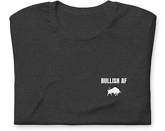 COMERCIO ALLCISTA AF Camiseta | Divertida camiseta bursátil con motivo de toro | Regalo de Wall Street