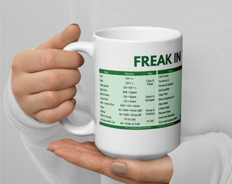 Excel Mug "Freak in the Sheets" - Excel Shortcuts Mug | Office Humor Coffee Mug | Spreadsheet Gift| Accountant Mug | Finance Mug