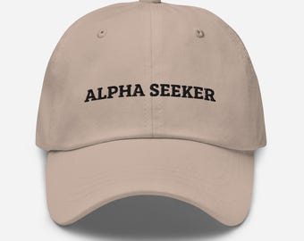 Alpha Seeker Dad Hat | Finance Cap for Traders & Professionals | Wall Street Gift for Investors