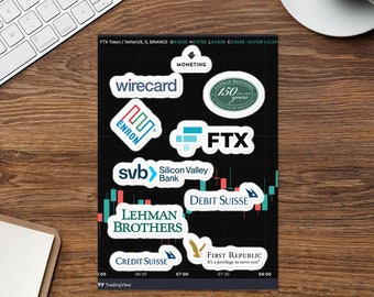 LEHMAN BROTHERS Sticker | Wall Street Sticker Bundle | Stonks Meme Sticker Bomb | Shareholder Bundle Sticker Sheet | Credit Suisse Sticker