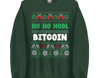 XMAS BITCOIN Christmas Sweater | Crypto Unisex Sweater | Hold BTC Sweater | X-Mas Sweater | Christmas Sweater | Crypto Christmas Gift