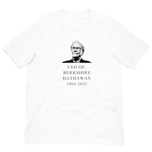 Warren Buffett CEO T-Shirt – Berkshire Hathaway 1965-2025 – Finance Meme Merch for Traders & Investors