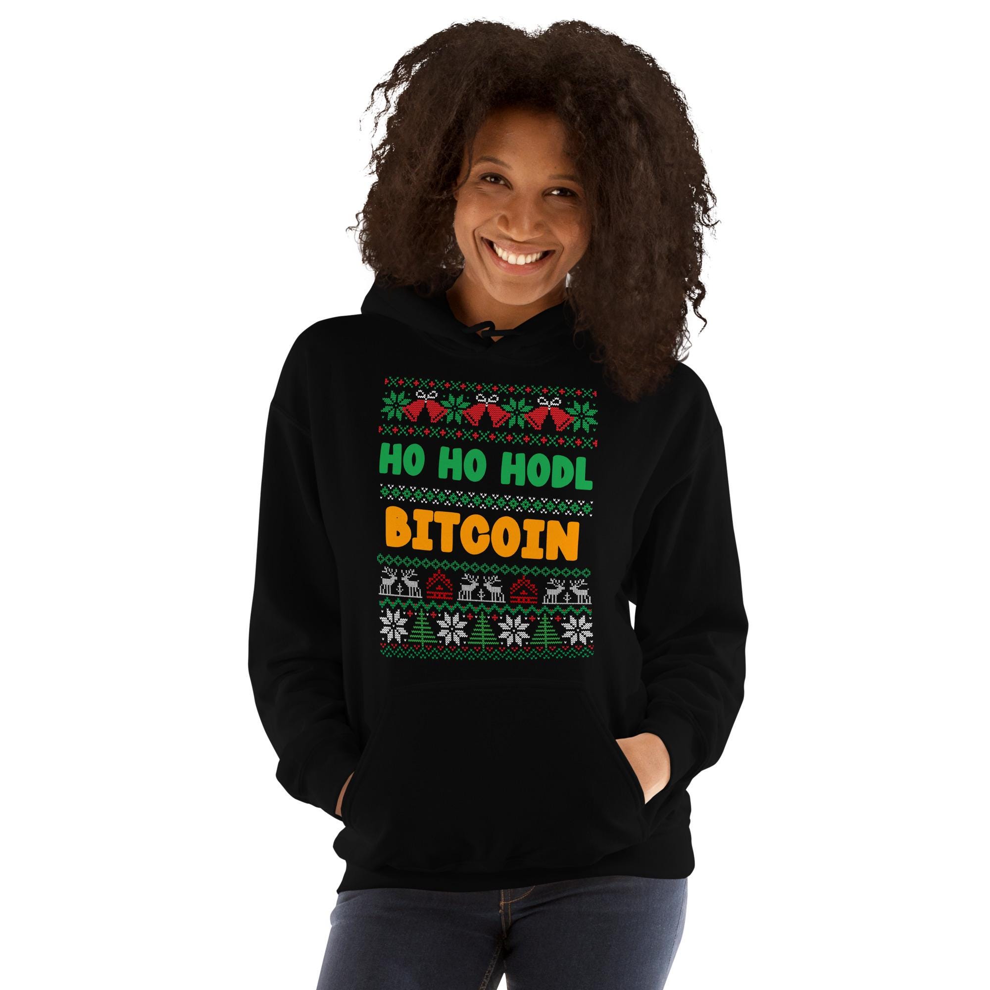 Bitcoin Christmas Hoodie | Crypto Unisex Sweater | HODL BTC Hoodie | X-Mas Sweater | Christmas Sweater | Crypto Christmas Gift