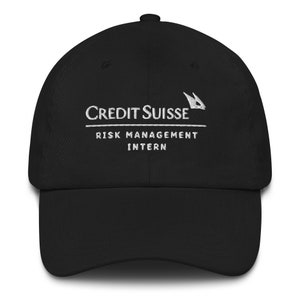 Credit Suisse Risk Management Intern Dad Hat | Funny Finance Meme for Traders & Wall Street Fans