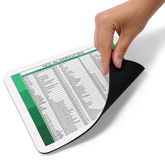 Accessoire Informatique Tapis Souris Excel Raccourcis - Mousse Antidérapante Bureau Excel Mouse Pad