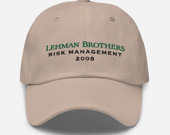 Limite 2008 della gestione del rischio di Lehman Brothers | Cappello Lehman Brothers | Cappellino da baseball Lehman | Gestione del rischio regalo | Regalo degli investitori