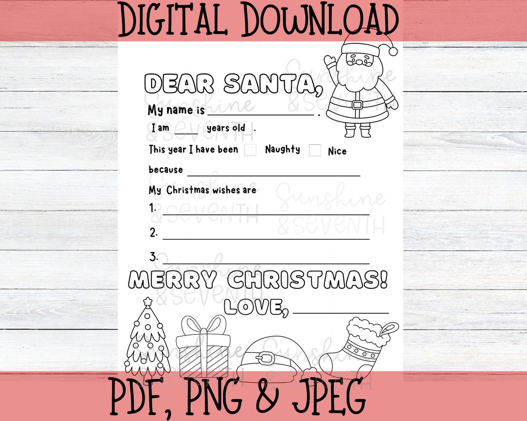 Letter to Santa Template Coloring - Il 1080xN.4326751896 Arop