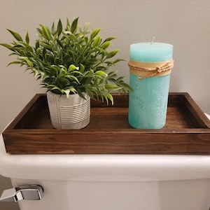 Toilet Tank Tray | Toilet Tank Topper | Table Centerpiece Tray | Farmhouse Tray