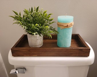 Toilet Tank Tray | Toilet Tank Topper | Table Centerpiece Tray | Farmhouse Tray