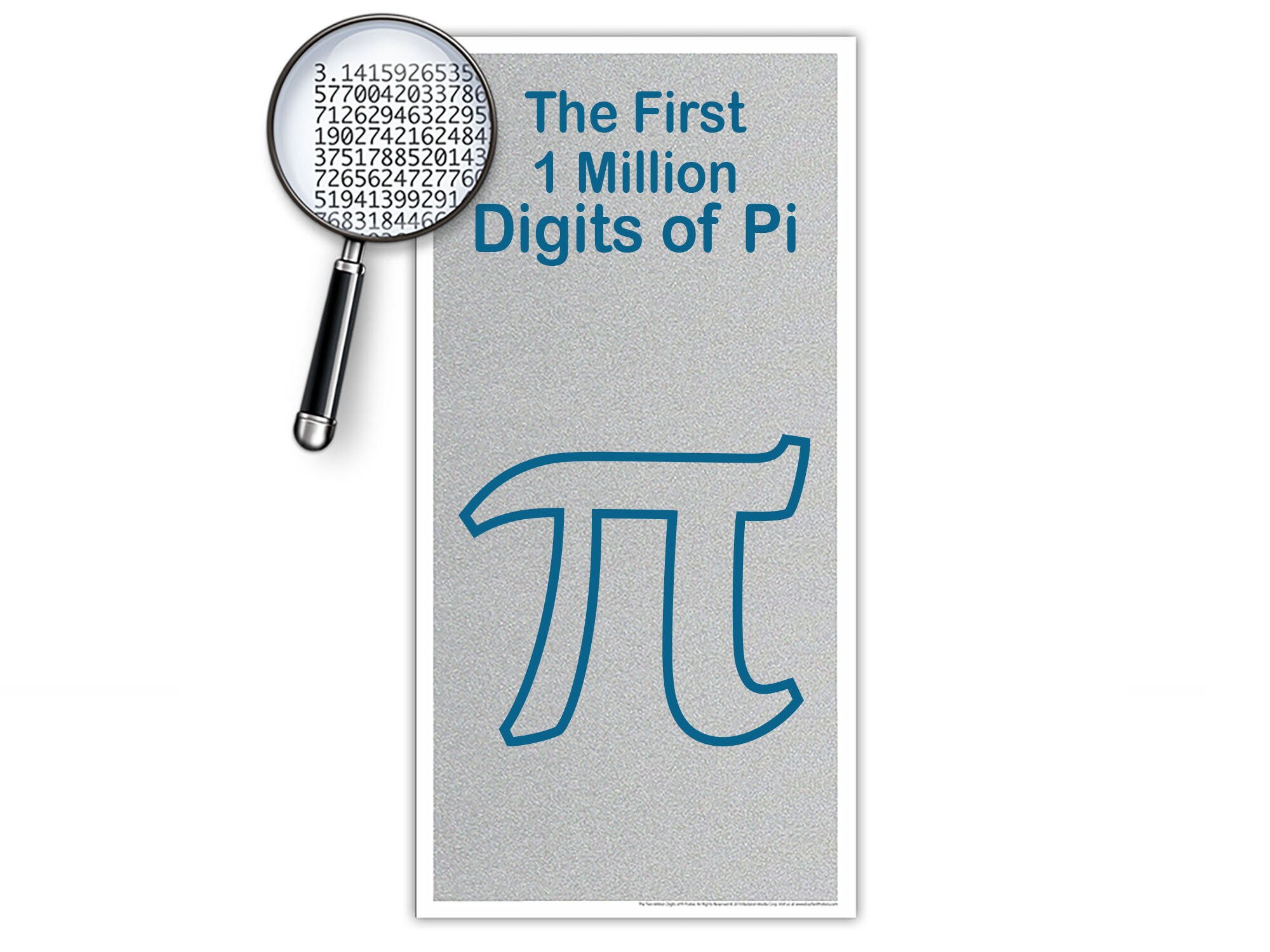Digits of Pi Poster Digits of Pi Gift the 1 Million Digits of Pi Poster