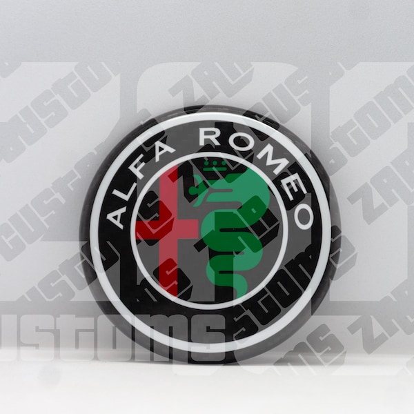 Alfa Romeo 74mm Authentic Carbon Fibre OEM Style 2pcs Emblem Badges for Giulietta Giulia Mito 156 147 Spider Brera