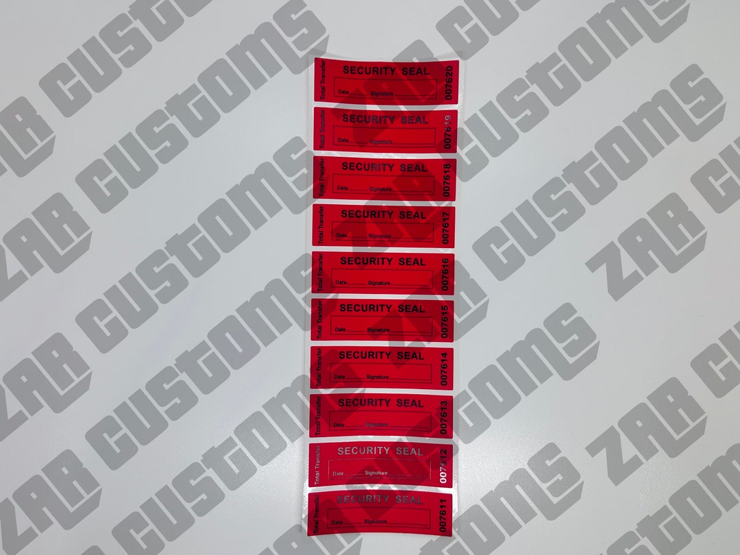 Adhesive Tamper Proof Seal Warranty Void Sticker Matte Red Etsy