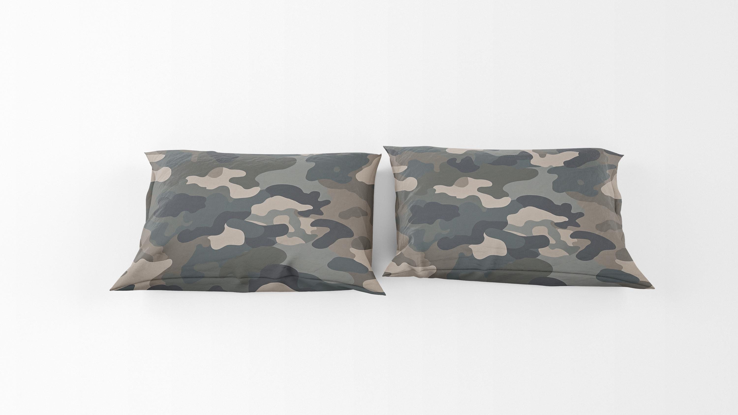 Camouflage Duvet Cover Set Tactical Green Camo Military Army Decor