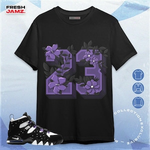 AM CB 94 Black Pure Purple 23 Floral Unisex Shirt, Hoodie, Sweatshirt To Match Sneaker