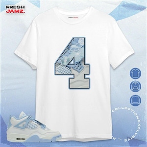 AJ 4 Vergissmeinnicht Zahl 4 CM4 Unisex Shirt, Hoodie, Sweatshirt To Match Sneaker