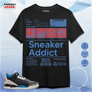 Maglietta, felpa con cappuccio e felpa AJ 3 Rare Air Sneaker Addict unisex da abbinare alle sneaker