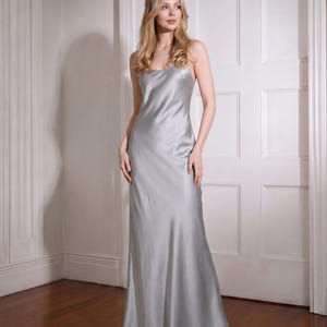 grey silk maxi dress Gray firstweek_ff_model:olivia