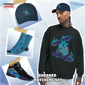 AJ 8 Aqua Guard Your Heart Unisex Shirt, Hoodie, Sweatshirt, Hat, Sock To Match Sneaker, Trust No One Collection