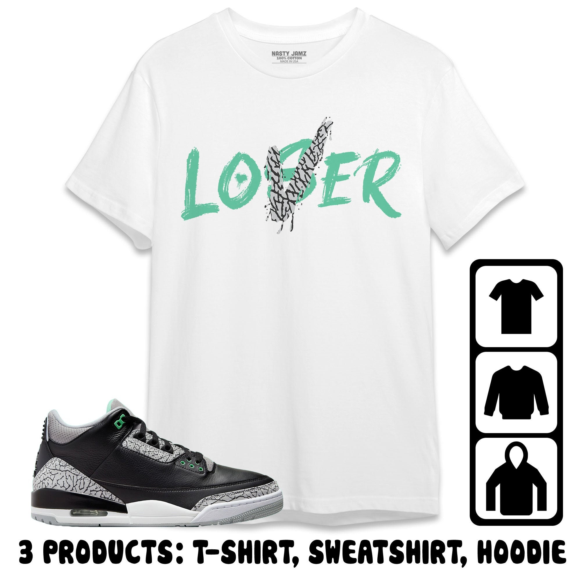 Jordan 3 chlorophyll shirt deals