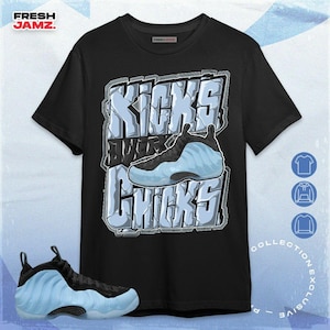 Air Foamposite Psychic Blue Kicks über Küken Unisex-Shirt, Hoodie, Sweatshirt To Match Sneaker