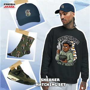 AJ 4 Undefeated No Safe Place Unisex Shirt, Hoodie, Sweatshirt, Hat, Sock To Match Sneaker, Trust No One Collection