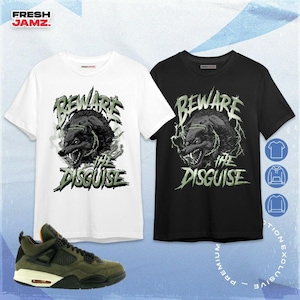 AJ 4 Undefeated Beware The Disguise Unisex Shirt, Hoodie, Sweatshirt, Socks, Hat To Match Sneaker, Trust No One Collection