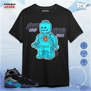 AJ 8 Aqua Glowing Heart Inside Unisex Shirt, Hoodie, Sweatshirt To Match Sneaker - Toy Collection