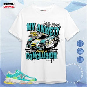 NBL Cyan Burst 9060 Racing My Demons, uniseks shirt, hoodie, sweater passend bij sneaker