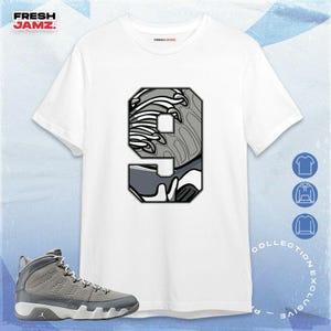 AJ 9 Cool Grey Number 9 HD9 Unisex Shirt, Hoodie, Sweatshirt To Match Sneaker