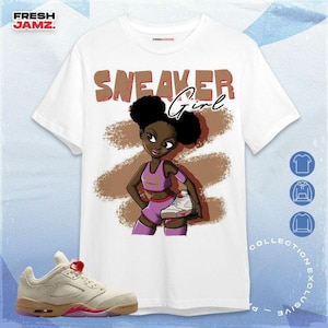 AJ 5 Low Peanut Butter Jelly Black Sneaker Girl Unisex Shirt, Hoodie, Sweatshirt To Match Sneaker