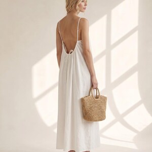 low back oversized maxi beach dress Low Back Maxi Beach Dress | Tulum Dress, Backless Dress, Boho Beach Dress