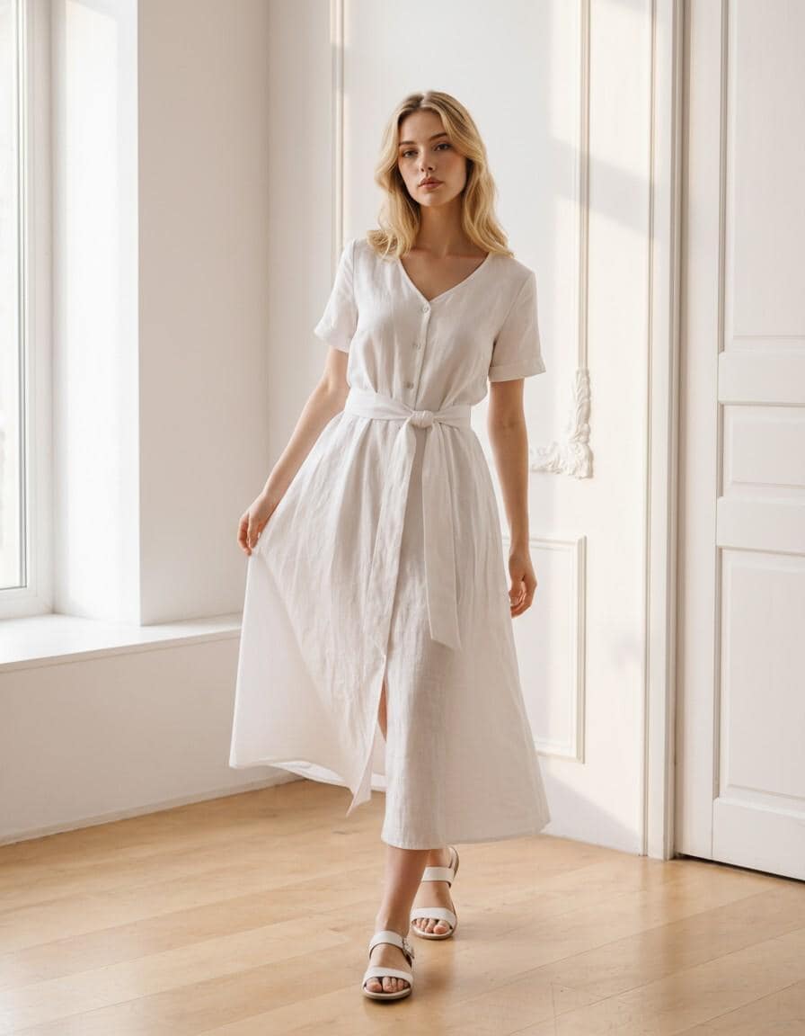 White V Neck Dress Short - Etsy