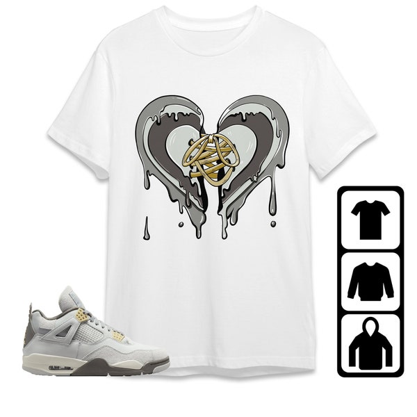 Jordan 4 SE Craft Photon Dust Unisex Shirt, Kid, Toddles Heart Drippin, Shirt To Match Sneaker