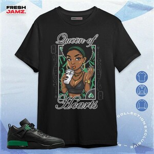 Spizike Pine Green Black Anthracite Queen Of Hearts Unisex Shirt, Hoodie, Sweatshirt To Match Sneaker