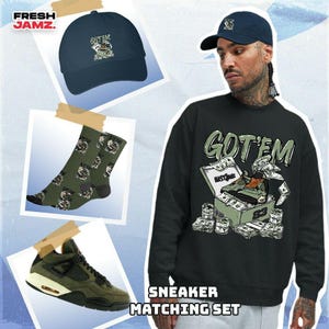 AJ 4 Undefeated Dollar Sneaker Box Unisex Shirt, Hoodie, Sweatshirt, Socks, Hat To Match Sneaker